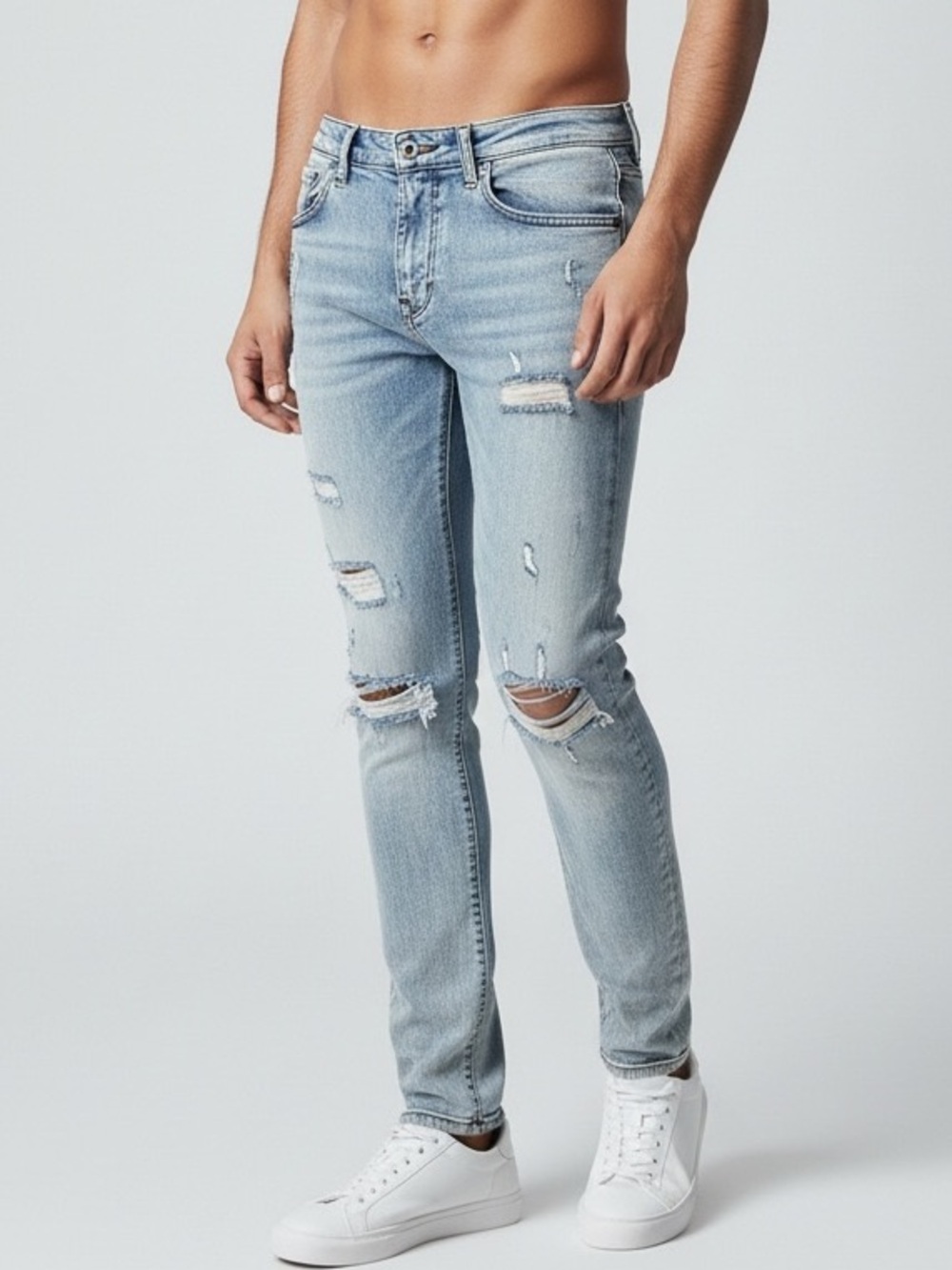 Ksubi Dreams Blue Van Winkle Trashed Skinny Denim Jeans Size 30